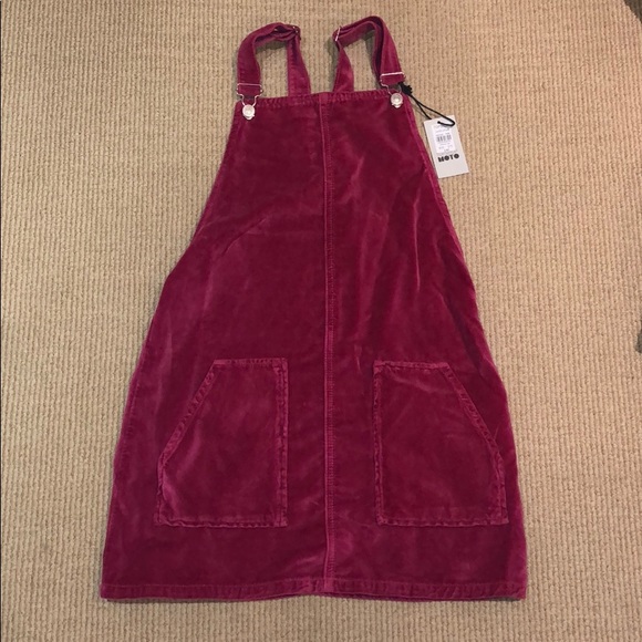 Topshop Maroon Dungaree Dress Top Shop Jumper Dress